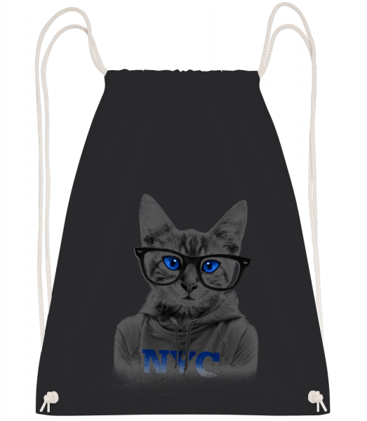 Cat NCY - Sac à dos Drawstring - Noir - Vorn