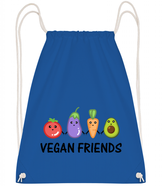 Vegan Friends - Sac à dos Drawstring - Bleu royal - Vorn
