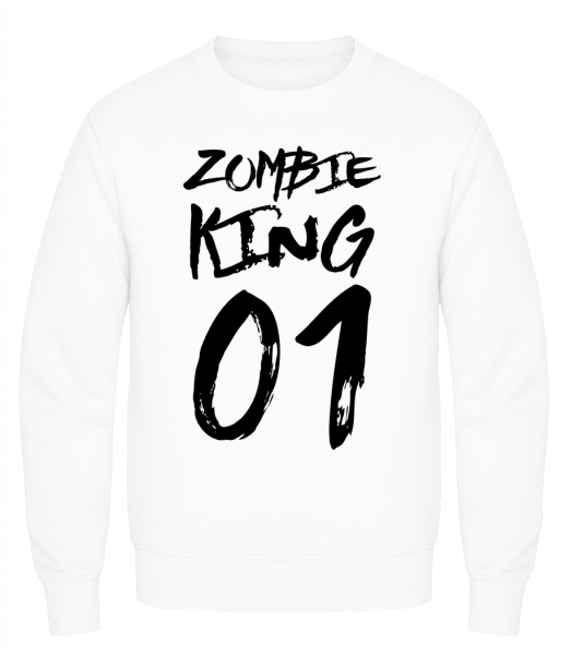 Zombie King - Sweatshirt Homme AWDis - Blanc - Vorn
