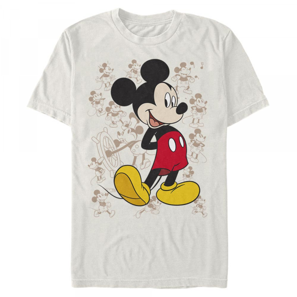 Disney - Mickey Mouse - Mickey Mouse Many Mickeys - Homme T-shirt - Crème - Devant