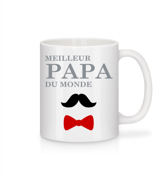 Meilleur Papa Du Monde - Mug en céramique blanc - Blanc - Vorn