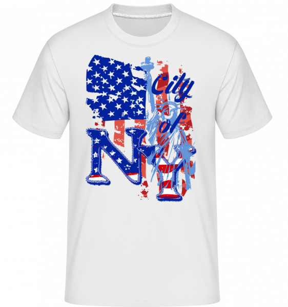 City Of NY -  T-Shirt Shirtinator homme - Blanc - Vorn