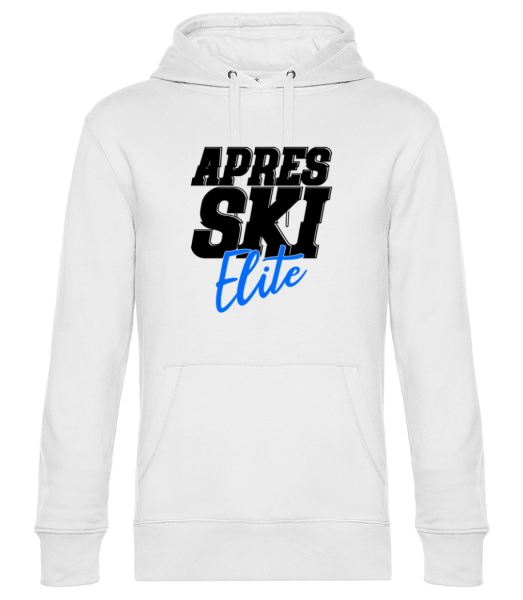 Apres Ski Elite - Sweat à capuche premium Unisexe - Blanc - Devant