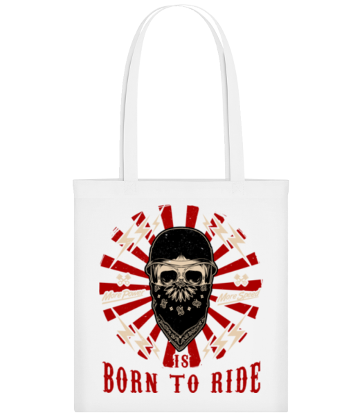 Born To Ride - Tote Bag - Blanc - Devant