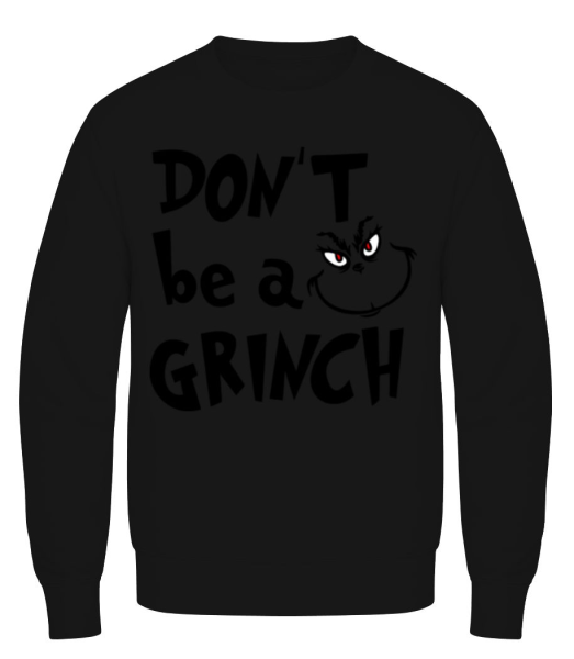 Don't Be A Grinch - Sweatshirt Homme - Noir - Devant
