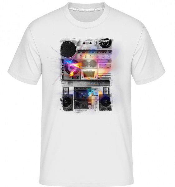 Ghettoblaster -  T-Shirt Shirtinator homme - Blanc - Vorn