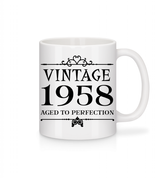 Vintage 1958 Perfection - Mug en céramique blanc - Blanc - Vorn