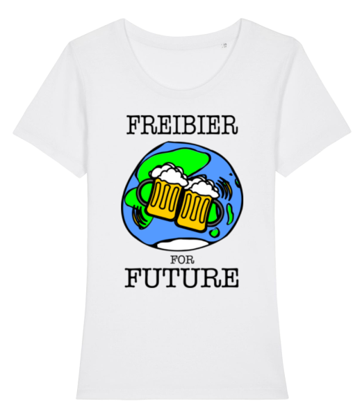 Freibier For Future - T-shirt bio Femme Stanley Stella - Blanc - Devant