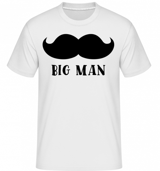 Big Man Mustache -  T-Shirt Shirtinator homme - Blanc - Vorn