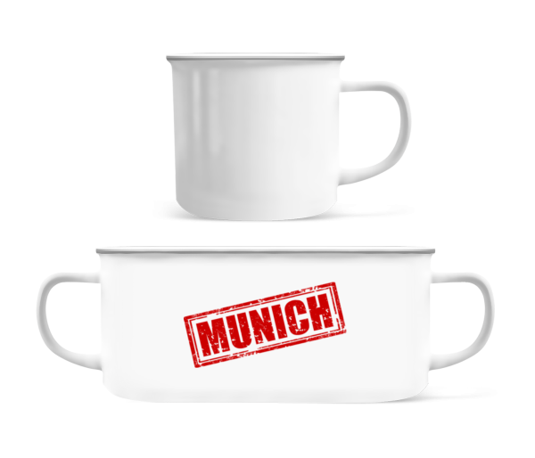Munich Logo - Tasse Émaillée - Blanc - Devant