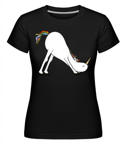 Yoga Licorne La Diapositive -  T-shirt Shirtinator femme - Noir - Vorn