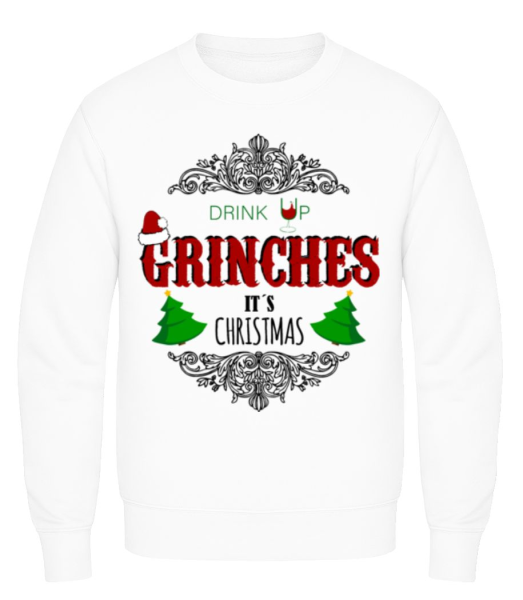 Drink up Grinches - Sweatshirt Homme - Blanc - Devant