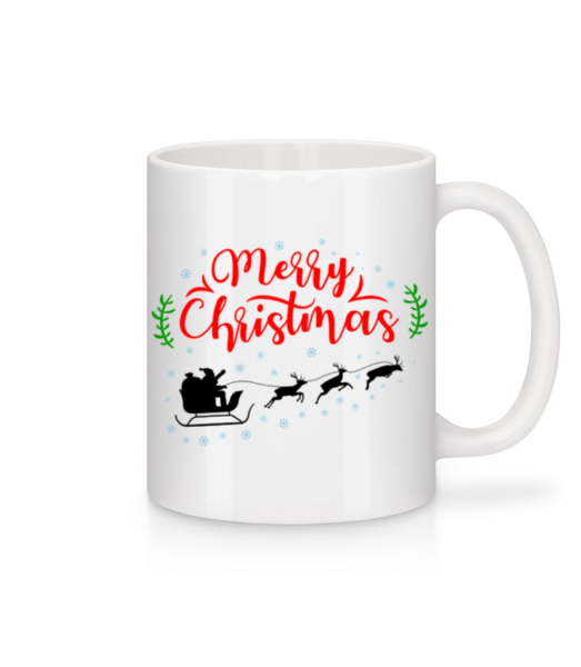 Merry Christmas - Mug en céramique blanc - Blanc - Devant