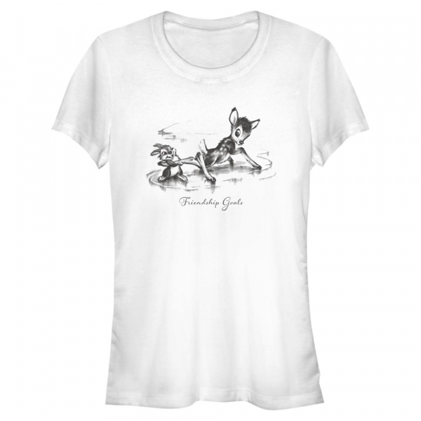 Disney Classics - Bambi - Bambi & Thumper Friendship - Femme T-shirt - Blanc - Devant