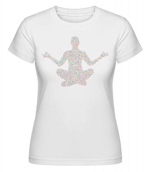 Yoga Géométrique -  T-shirt Shirtinator femme - Blanc - Vorn