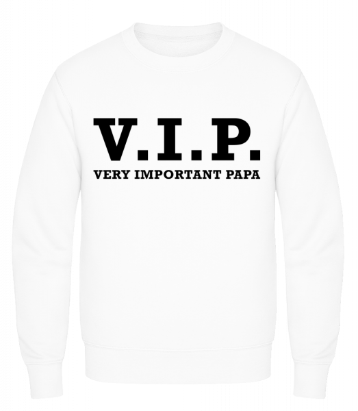 VIP PAPA - Sweatshirt Homme AWDis - Blanc - Vorn