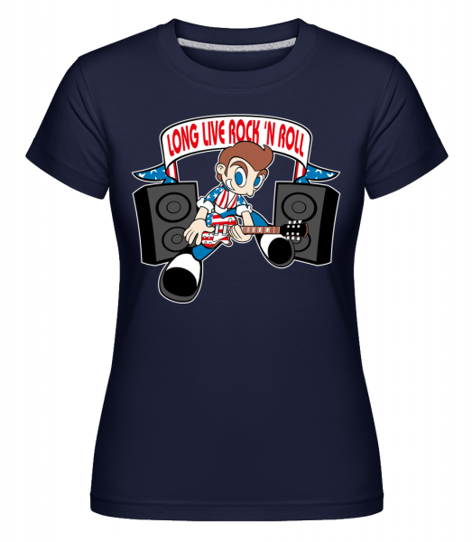 Rock N Roll -  T-shirt Shirtinator femme - Bleu marine - Vorn