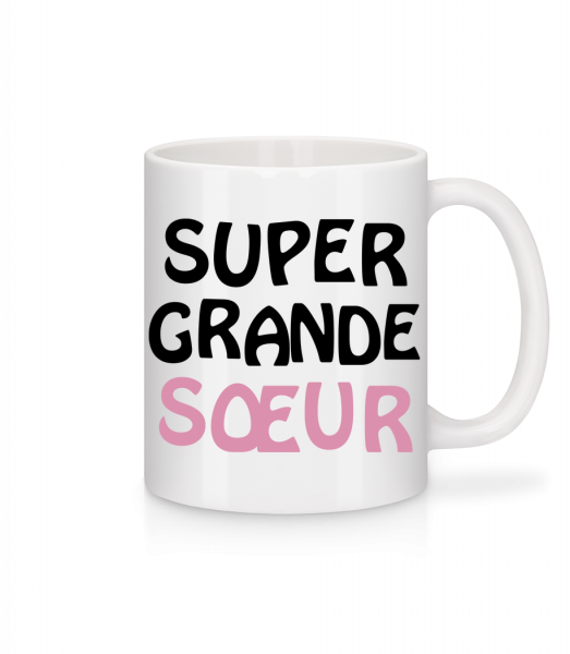 Super Grand Sœur - Mug en céramique blanc - Blanc - Vorn