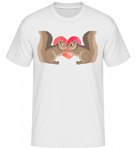 Squirrel Love -  T-Shirt Shirtinator homme - Blanc - Vorn