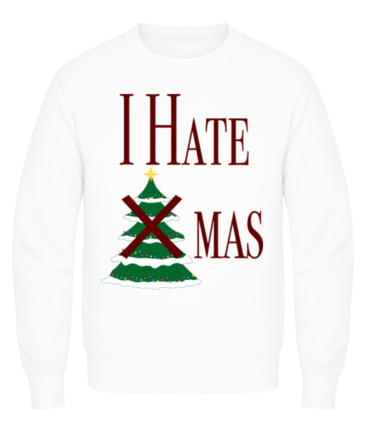 I Hate Xmas - Sweatshirt Homme - Blanc - Devant