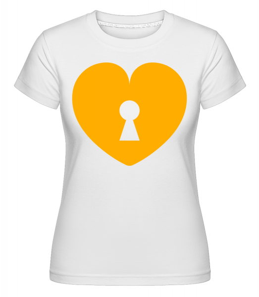 Lock Heart -  T-shirt Shirtinator femme - Blanc - Vorn