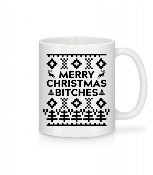 Merry Christmas Bitches - Mug en céramique blanc - Blanc - Vorn