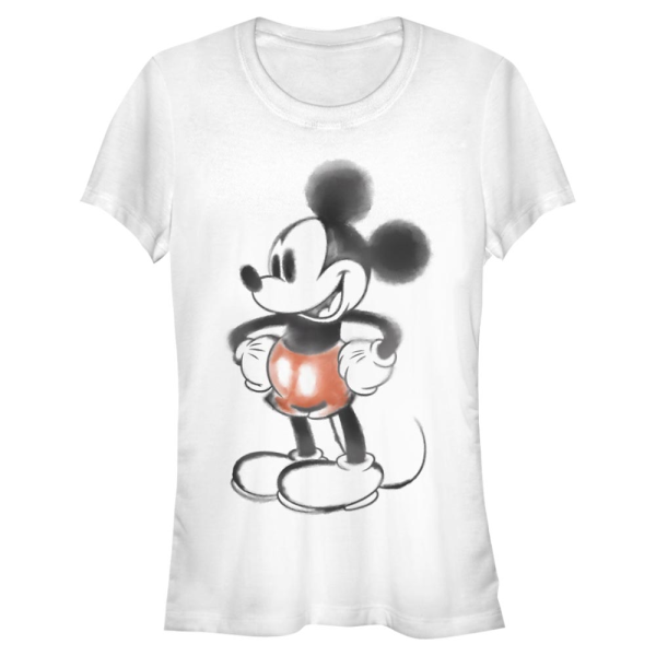 Disney - Mickey Mouse - Mickey Mouse Mickey Watery - Femme T-shirt - Blanc - Devant