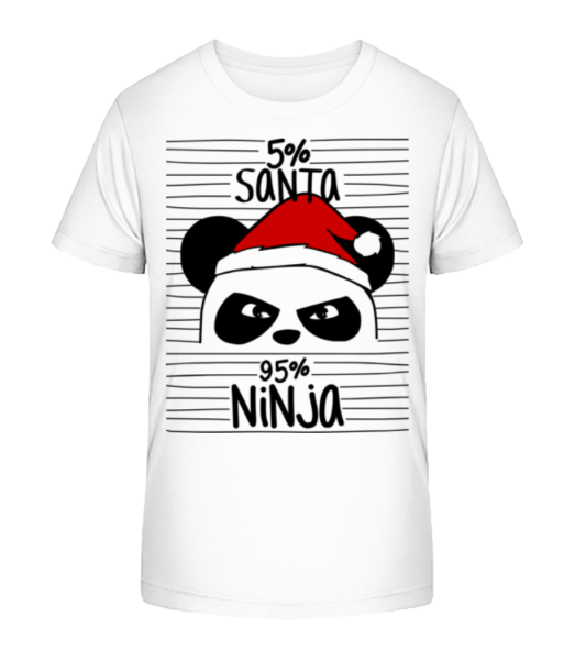 Santa Ninja Panda - T-shirt bio Enfant Stanley Stella - Blanc - Devant