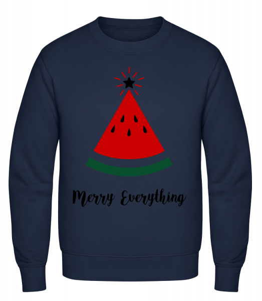 Merry Everything Christmas - Sweatshirt Homme - Bleu marine - Vorn