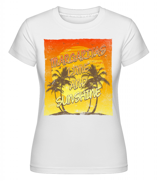 Margaritas And Sunshine -  T-shirt Shirtinator femme - Blanc - Vorn