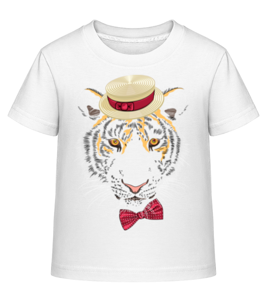 Tiger With Hat - T-shirt shirtinator Enfant - Blanc - Devant