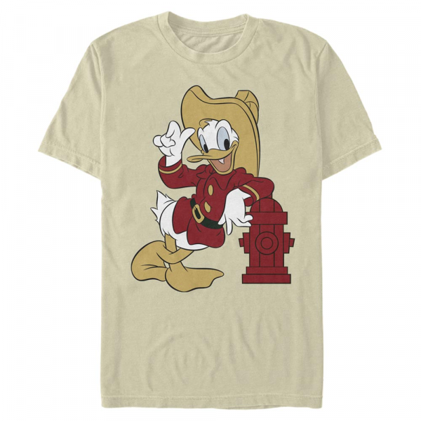 Disney - Mickey Mouse - Donald Duck Firefighting Donald - Homme T-shirt - Crème - Devant