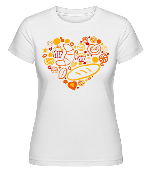 Coeur Du Petit Déjeuner -  T-shirt Shirtinator femme - Blanc - Devant