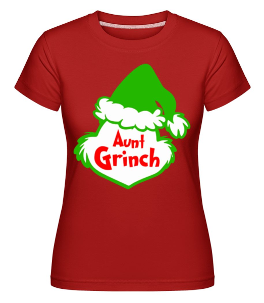 Aunt Grinch -  T-shirt Shirtinator femme - Rouge - Devant