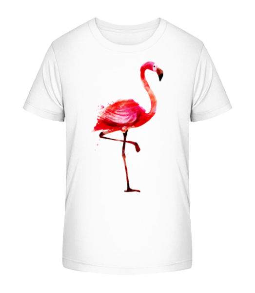 Flamingo - T-shirt bio Enfant Stanley Stella - Blanc - Devant