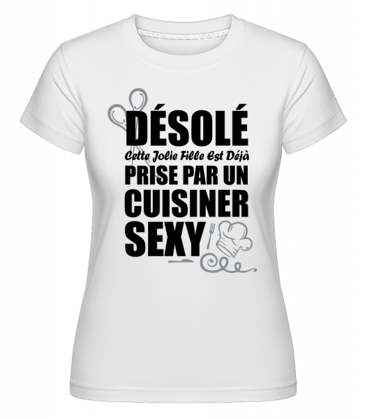 Cuisinier Sexy -  T-shirt Shirtinator femme - Blanc - Vorn