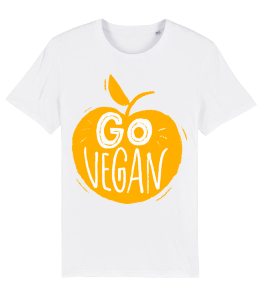 Go Vegan - T-shirt bio Homme Stanley Stella - Blanc - Devant