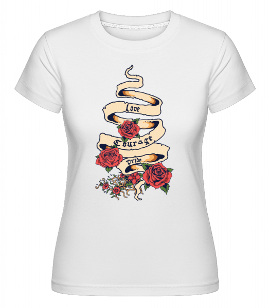 Love And Courage -  T-shirt Shirtinator femme - Blanc - Vorn