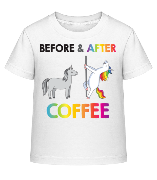 Befor After Coffee - T-shirt shirtinator Enfant - Blanc - Devant