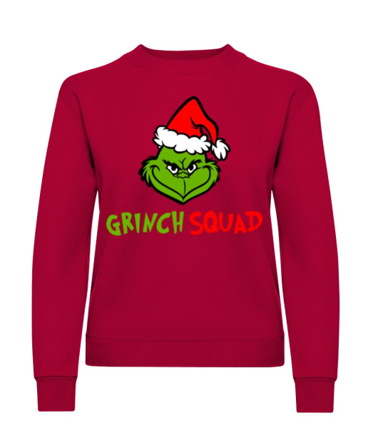 Grinch Squad - Sweatshirt Femme - Rouge - Devant