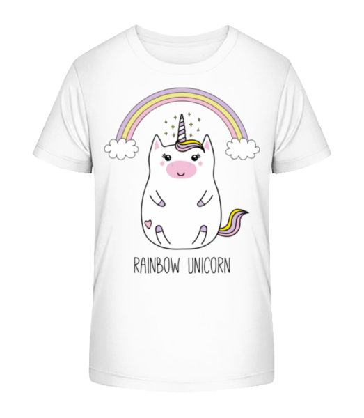 Rainbow Unicorn - T-shirt bio Enfant Stanley Stella - Blanc - Devant