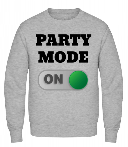 Party Mode On - Sweatshirt Homme - Gris chiné - Devant