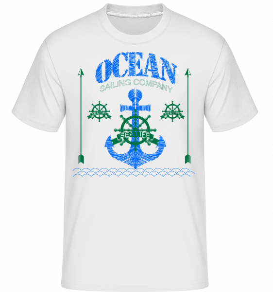 Sailing Company Sign -  T-Shirt Shirtinator homme - Blanc - Vorn