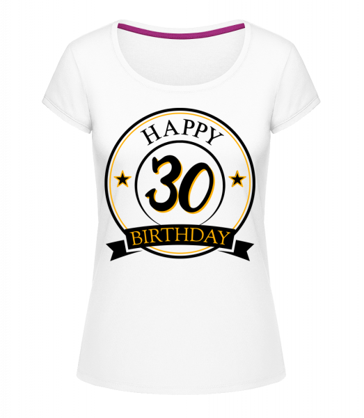 Happy Birthday 30 - T-shirt à col rond Megan - Blanc - Vorn