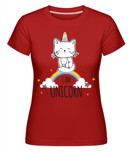 I Am Unicorn -  T-shirt Shirtinator femme - Rouge - Vorn