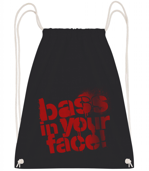 Bass In Your Face - Sac à dos Drawstring - Noir - Vorn