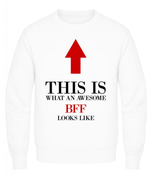 Awesome BFF - Sweatshirt Homme - Blanc - Devant