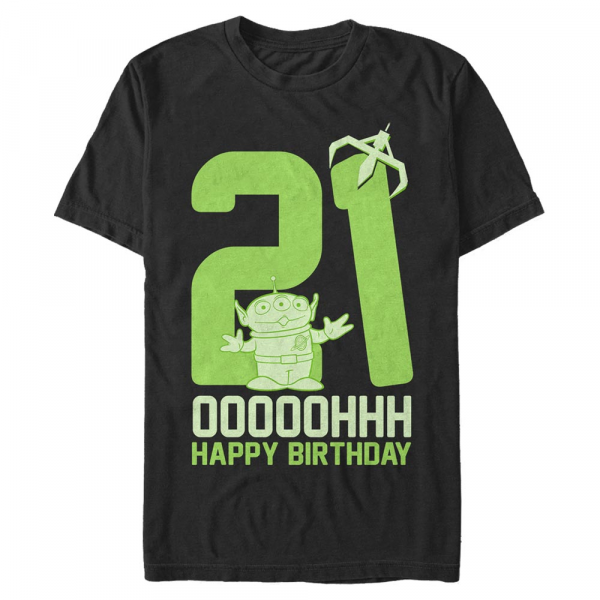 Pixar - Toy Story - Rex Ooohh Twenty One - Birthday - Homme T-shirt - Noir - Devant
