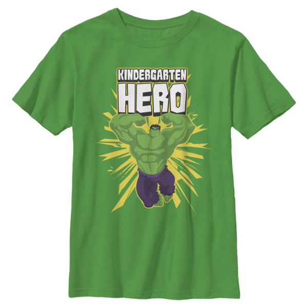 Marvel - Hulk Kindergarten Hero - School - Enfant T-shirt - Vert irlandais - Devant
