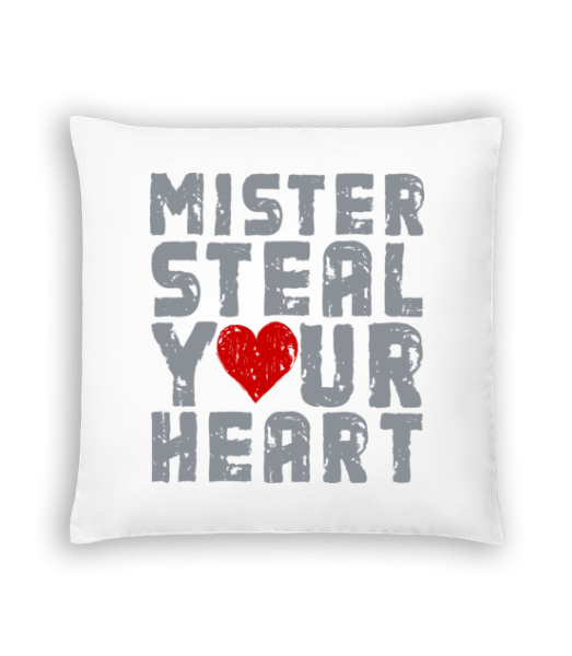 Mister Steal Your Heart - Coussin - Blanc - Devant